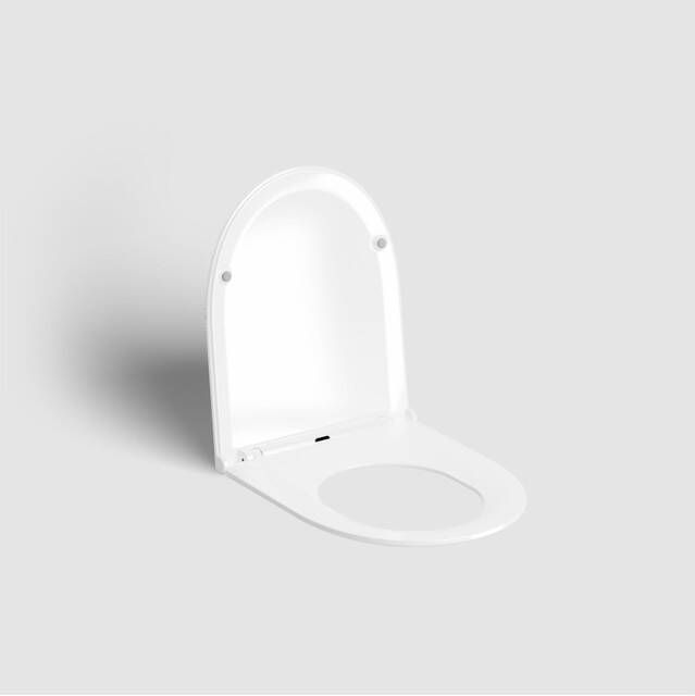 Clou Inbe Closetzitting 36.8x43.3x5cm quickrelease softclose met deksel softclose glans wit IB 04.06050