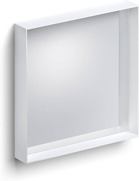 Clou Look at Me spiegel met een omlijsting in mat wit 50x8x50 (bxdxh)