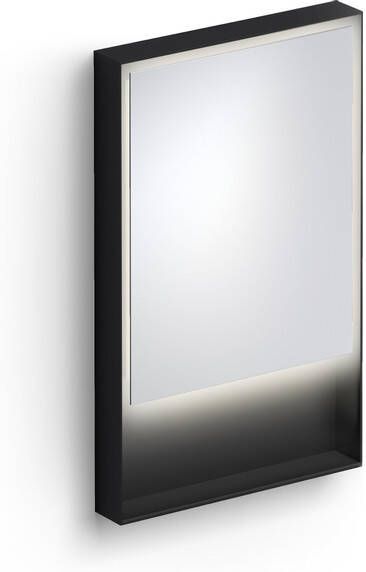 Clou Look at Me spiegel met 2700K LED-verlichting met een omlijsting in mat zwart. 50x8x80 (bxdxh)