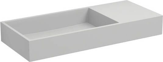 Clou Fontein Mini Wash Me Plus Rechthoek 56x24x7.5cm Aluite Wit 1 Voorbewerkte Kraangat Rechts