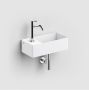 Clou New Flush 3 fontein 35x18cm inclusief afvoerplug voorbewerking voor kraangat links Wit mat CL 03.13432 - Thumbnail 1
