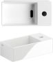 Clou New Flush 3 fontein 35x18cm inclusief plug met kraangat keramiek glanzend wit CL 03.03430.01 - Thumbnail 2