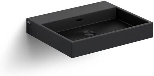 Clou Wash Me wastafel 50x42cm zonder plug Keramiek Zwart mat CL 02.30030