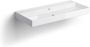 Clou New Wash Me wastafel met 3 voorbewerkte kraangaten glanzend wit keramiek 90x42x8 cm (bxdxh) - Thumbnail 1