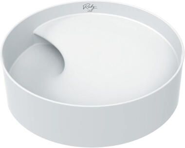 Creavit Ruby waskom 40x40x11 rond opbouw keramiek wit glans RB141-00CB42E-0000