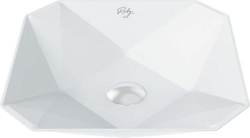 Creavit Ruby waskom 40x40x8.5cm opbouw keramiek wit glans RB040-00CB42E-0000