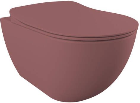 Creavit Hangend Toilet 35.3x51cm spoelrandloos berry FE322-11BR00E-0000