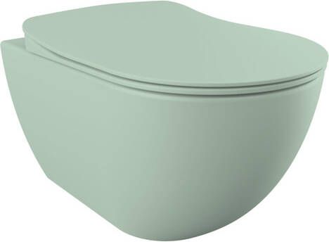 Creavit Hangend Toilet 35.3x51cm spoelrandloos nijlgroen FE322-11NY00E-0000