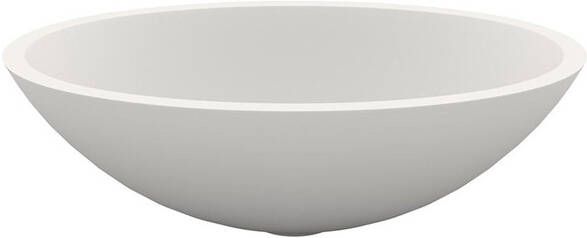 Crosstone Loeffi opbouwwastafel 36x50x15cm Solid Surface wit mat CTS-2106