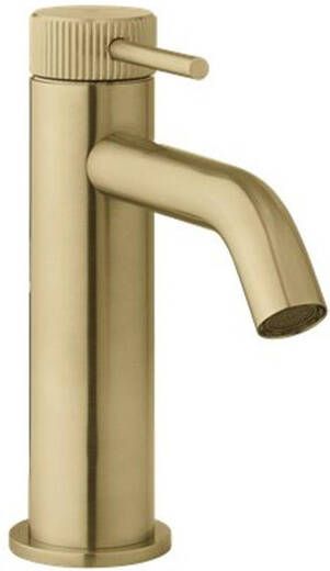 Crosswater 3ONE6 Wastafelkraan 14.7cm opbouw RVS geborsteld messing TS110DNSF