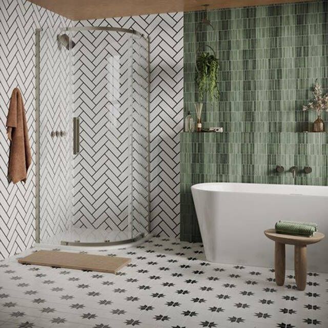 Crosswater Asura Kwartronde Douchedeur 8mm 80x80cm geborsteld RVS AUQSVC0800