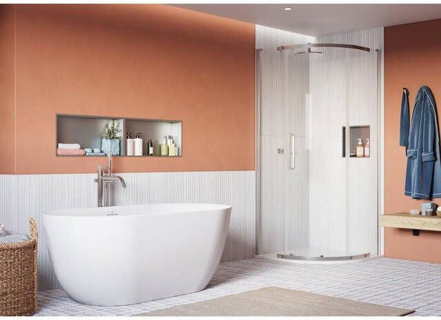 Crosswater Asura Kwartronde Douchedeur 8mm 80x80cm gepolijst RVS AUQSSC0800
