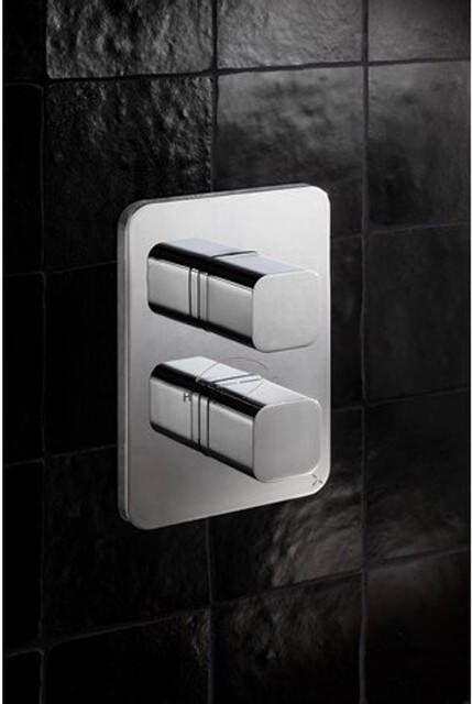 Crosswater Atoll Crossbox inbouwdeel met afbouwdeel 1500 klep 2 functies thermostatisch chroom ATCB1500LBPC CROSSBOX