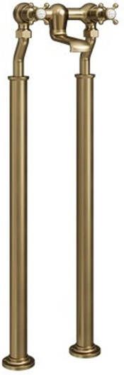 Crosswater Belgravia Badkraanpoten staand geborsteld messing (goud) BL002FF