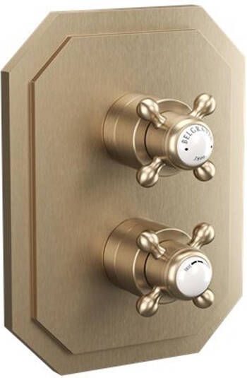 Crosswater Belgravia douchekraan inbouw exclusief inbouwdeel 3 functies geborsteld messing BLCB2500LBPF