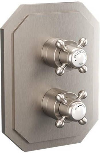 Crosswater Belgravia douchekraan inbouw exclusief inbouwdeel 3 functies geborsteld nikkel BLCB2500LBPL
