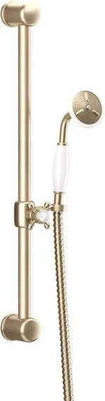 Crosswater Belgravia Glijstangset 60cm handdouche doucheslang geborsteld messing (goud) BELPACKAGE1F