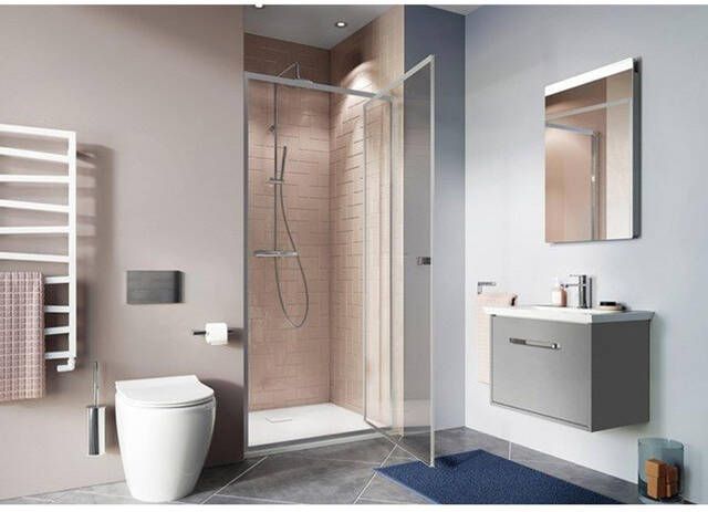 Crosswater Clear 6 Draaideur 100x195cm 6mm helder veiligheidsglas zilver CAPDSC1000