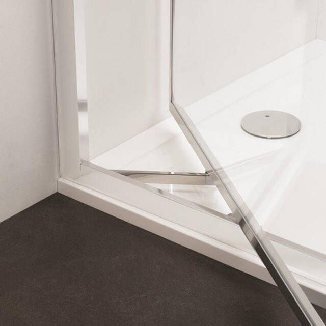 Crosswater Clear 6 in profiel draaiende deur 76x195cm 6mm veiligheidsglas zilver CAIDSC0760