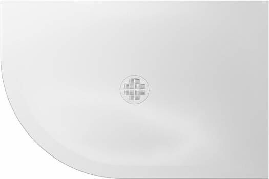 Crosswater Creo Offset Douchebak 100x80x2.5cm kwartrond links wit CRQ800X1000LHW