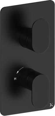 Crosswater Drift douchekraan 1 uitlaat 2 hendels mat zwart DR1000RM