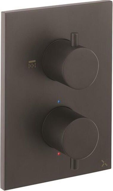 Crosswater MPRO Crossbox Douchekraan inbouw thermostatisch 1 functie incl. inbouwdeel zwart mat SW408403 SW408404