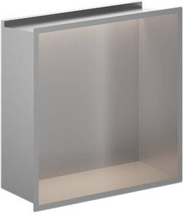 Crosswater Douche Nis 30.5x30.5cm LED-lichtstrip geborsteld RVS NI305305LV