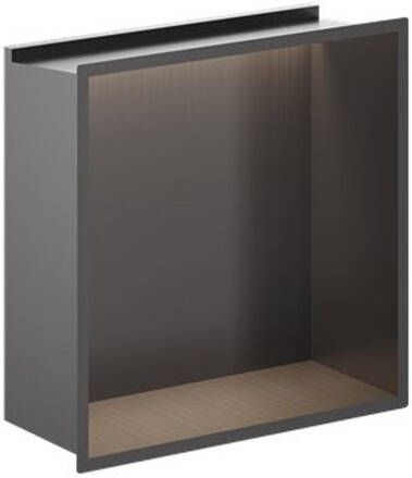 Crosswater Douche Nis 30.5x30.5cm LED-lichtstrip leisteen NI305305LT