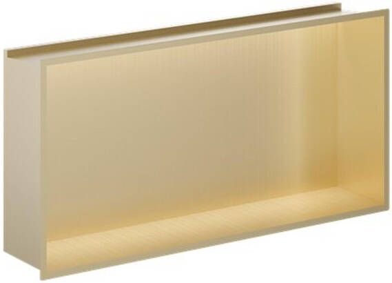 Crosswater Douche Nis 61x30.5cm LED-lichtstrip geborsteld messing NI305610LF