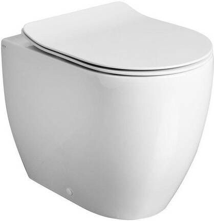 Crosswater Glide II Staand Toilet 36.5x51x42.5cm spoelrandloos zonder zitting- wit glans GL6117CW