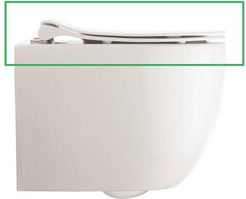 Crosswater Glide II Toiletbril 46cm softclose quickrelease wit GL6106W