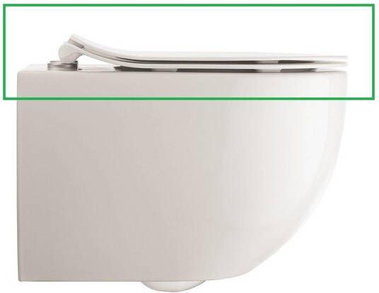 Crosswater Glide II Toiletbril 52cm- softclose quickrelease wit glans GL6105W