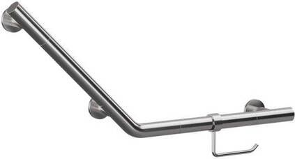 Crosswater Handgreep met WC-rolhouder schuin 71.9x33.2cm Chroom GBA7232C