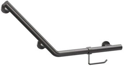 Crosswater Handgreep met WC-rolhouder schuin 71.9x33.2cm Slate (gunmetal) GBA7232T