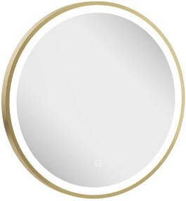 Crosswater Infinity Spiegel met verlichting rond 50cm geborsteld messing (goud) IF_MIRROR50F