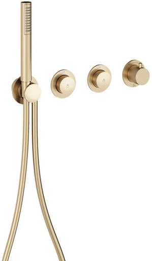 Crosswater Module MRPO Push 2 inbouwkraan douche met handdouche geborsteld messing SW1176831 SW1176898