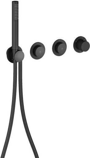 Crosswater Module MRPO Push 2 inbouwkraan douche met handdouche mat zwart SW1176836 SW1176898