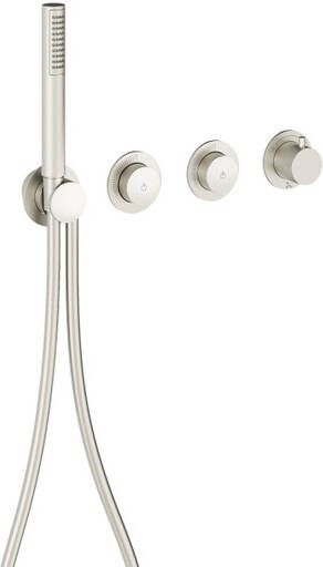 Crosswater Module MRPO Push 2 inbouwkraan douche met handdouche rvs effect SW1176834 SW1176898