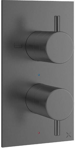 Crosswater MPRO 2 Badkraan inbouw verticaal 2 functies inbouwdeel Gunmetal SW928256 SW385437