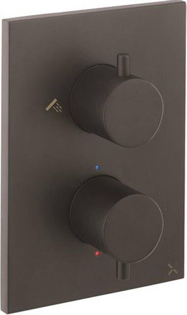 Crosswater MPRO Crossbox Douchekraan inbouw thermostatisch 3 functies incl. inbouwdeel zwart mat SW451376 SW408404