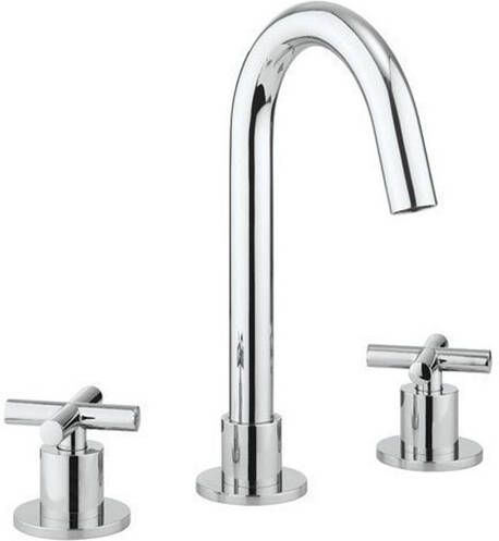 Crosswater MPRO Crosshead Wastafelkraan 3gats kruisgreep chroom PRC135DNC