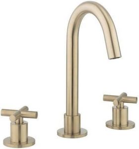 Crosswater MPRO Crosshead wastafelkraan 3gats met kruisgreep messing geborsteld PRC135DNF