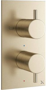 Crosswater MPRO inbouw thermostatisch badkraan verticaal geborsteld Messing SW385366 SW547581