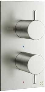 Crosswater MPRO inbouw thermostatisch badkraan verticaal met greeps in roestvrij staal sw385369 sw385437