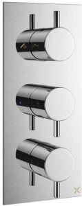 Crosswater MPRO inbouwbadkraan thermostatisch 1 stopkraan 1 omstelknop met afbouwdeel 27.5X12cm chroom sw385423 sw385443