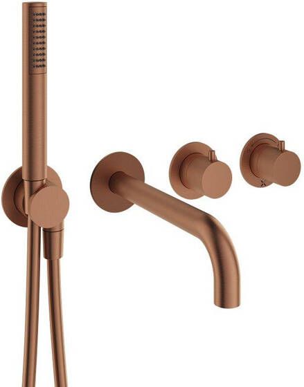 Crosswater MPRO Module Badkraan 2 functies met handdoucheset brons geborsteld PROMOD440TRIMBZ