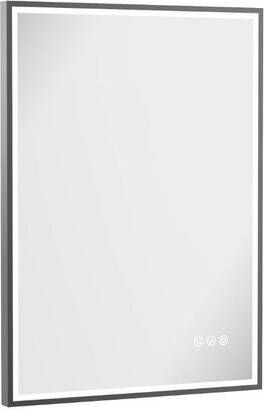 Crosswater MPRO spiegel met verlichting 70x50cm LED verticaal horizontaal geborsteld slate (gunmetal) MP5070T