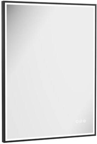 Crosswater MPRO spiegel met verlichting 80x60cm LED verticaal horizontaal mat zwart MP6080MB