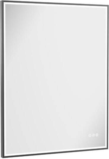 Crosswater MPRO spiegel met verlichting 90x70cm LED verticaal horizontaal geborsteld slate (gunmetal) MP7090T