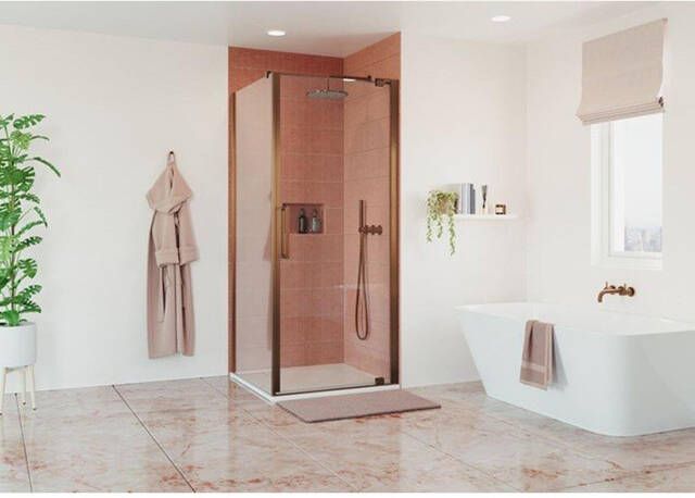 Crosswater Optix Draaideur 80cm geborsteld brons OXWPBZC0800